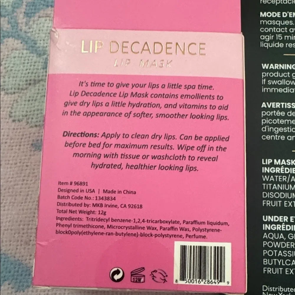 NWT Beauty Lot - 12 pc Lip and Eye Mask Set - Lip Mask & Ice Massager
